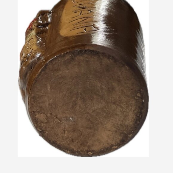 Dracula Flask Bottle/Stopper Folk Art Clay Romania Bran Castelli Etched 7.5x3.5 - Picture 6 of 6